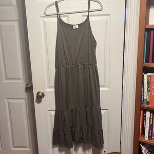 Sleeveless Knox Rose Midi Swing Dress in Olive